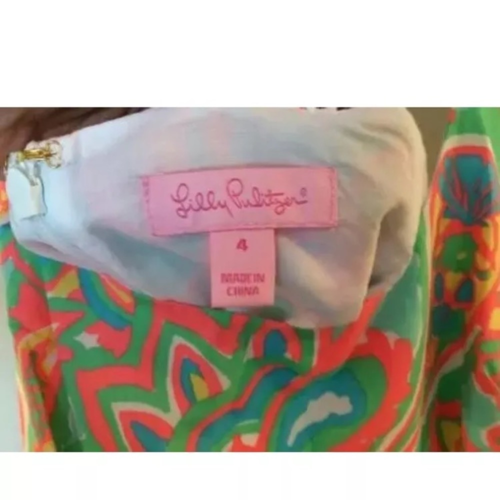 LILLY PULITZER MultiColor Summer "Zo Dress" Size 4 - Picture 5 of 12